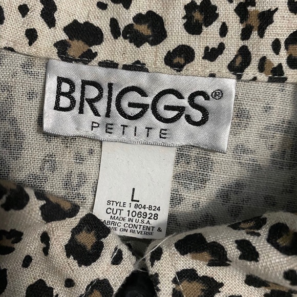 Leopard animal print vintage 80s Briggs Petite - Picture 3 of 4